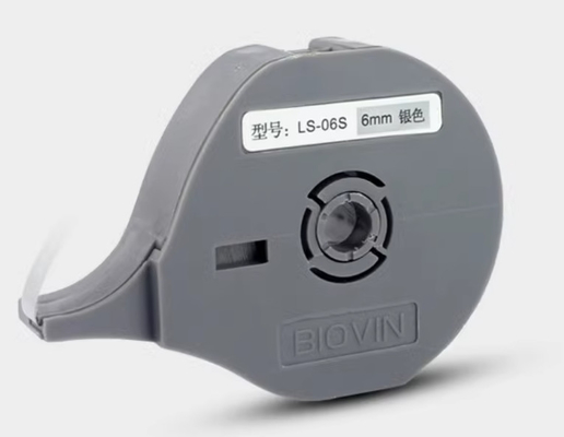 Porcelana Tela adesiva de etiqueta LS-12S de 12 mm para Biovin S600 S650 S680 S690 S700 Máquina de letras electrónicas, impresora de identificación por cable, marcador de alambre proveedor