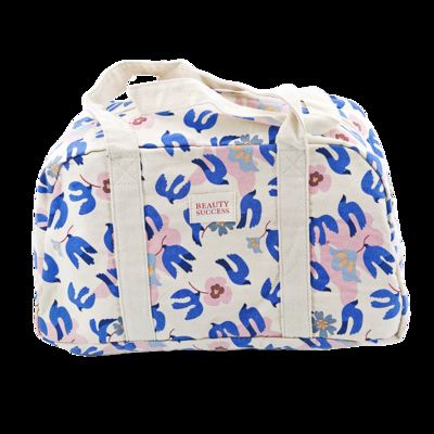 Porcelana CR-151 Bolso de playa de lona con asa de cuerda, estampado tropical de palmeras, cierre de cremallera, bolsos grandes proveedor