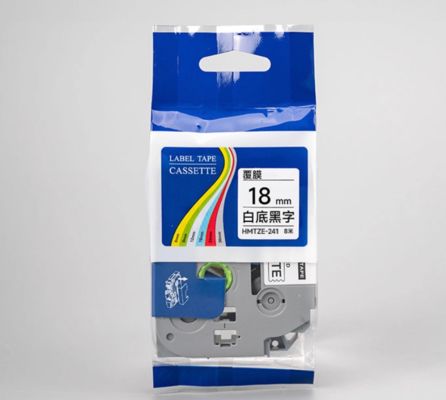 Porcelana HMTZE-24 18mmX8M White label tape cassette For Brother label printer Black on White proveedor