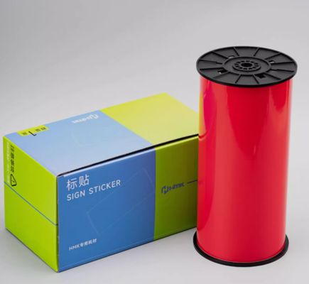 Porcelana Red Print label tape HMK HLB-300Y 29cm*100m Sign Sticker Wide Format Logo proveedor