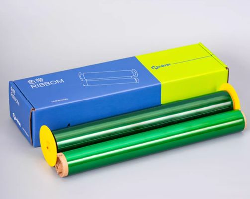 Porcelana Green Print label tape SR-305G 29cm*50m Sign Sticker Wide Format Logo proveedor