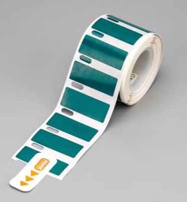 Porcelana HMK GE-3012G 30mm*12mm Green heat transfer printing label tape sticker proveedor