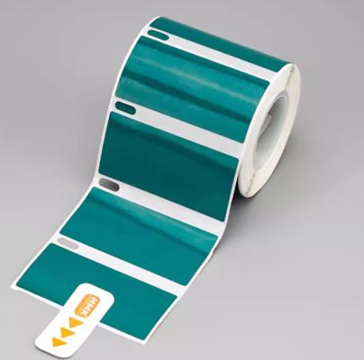 Porcelana HMK GE-5025G 50mm*25mm Green heat transfer printing label tape sticker proveedor