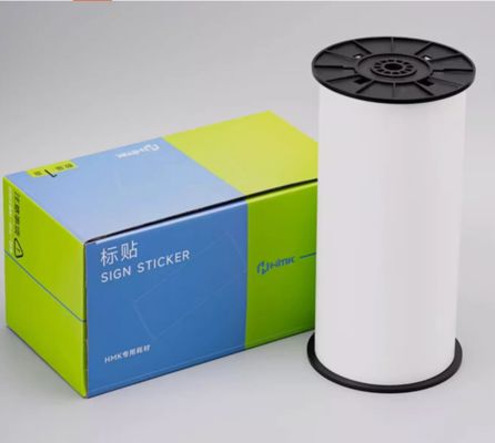 Porcelana White Print label tape HMK BLK-260W 260mmx19m Sign Sticker Wide Format Logo proveedor