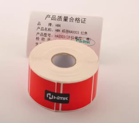 Porcelana Red Print label tape GE-3050W 30mm*50mm Sign Sticker proveedor