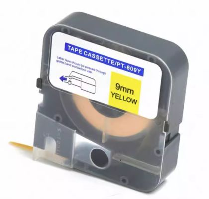 Porcelana 9mm yellow label tape cassette PT-809Y compatible for Puty Electronic Lettering Machine proveedor