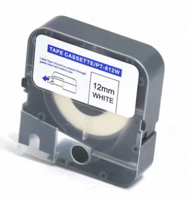 Porcelana 12mm white label tape cassette PT-812W compatible for Puty Electronic Lettering Machine proveedor