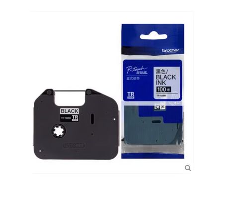Porcelana TR-100BK Black Barcode Ribbon tape cassette For Brother PT-E800T / PT-E800TK / E850TKW Electronic Lettering Machine 100m Original proveedor