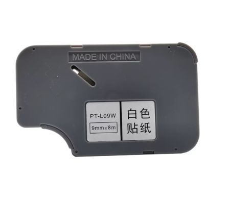 Porcelana TD-09W 9mm X 8M white without chip For Supvan TP60i / 66i Electronic Lettering Machine proveedor