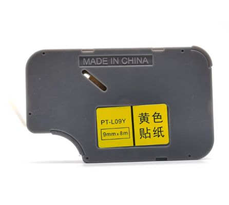 Porcelana TD-09Y 9mm X 8M yellow without chip For Supvan TP60i / 66i Electronic Lettering Machine proveedor