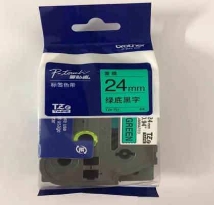 Porcelana 24mm P-Touch Black on yellow label tape cassette TZ-751 for Brother Electronic Lettering Machine tube printer proveedor