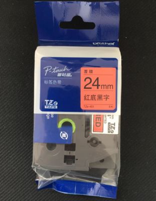 Porcelana 24mm P-Touch Black on red label tape cassette TZ-751 for Brother Electronic Lettering Machine tube printer proveedor