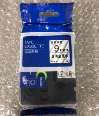 Porcelana 9mm P-Touch Black on clear label tape cassette WZE-121 for Brother Electronic Lettering Machine tube printer proveedor