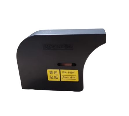 Porcelana PK-109Y 9mm X 8M yellow label tape cassette for sinret T800 / T900 Electronic Lettering Machine proveedor