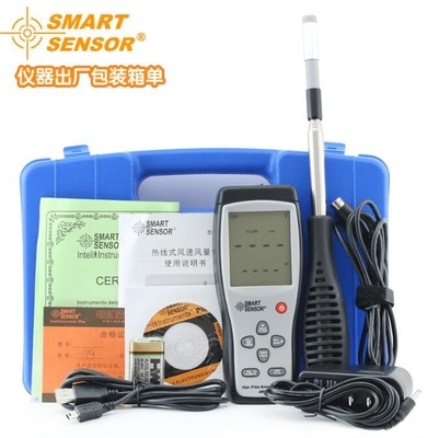 smart AR866A Anemómetro térmico, anemómetro de alambre caliente, instrumento de medición del volumen de aire y la velocidad USB proveedor