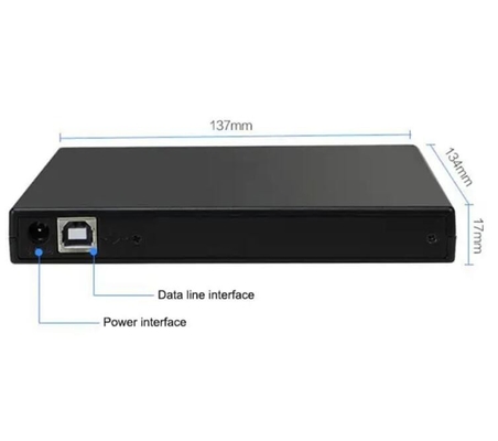 USB 2.0 portátil portátil delgado de la unidad óptica caja CD / DVD-RW DVD ROM Combinado quemador proveedor