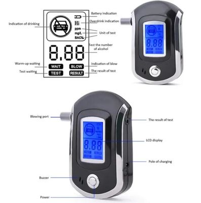 AT6000 Mini Pantalla LCD Digital Conprobador de aliento de alcohol Conprobador de aliento proveedor