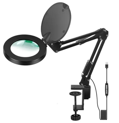 2 en 1 Lámpara de aumento de escritorio de brazo largo LED con adaptador proveedor