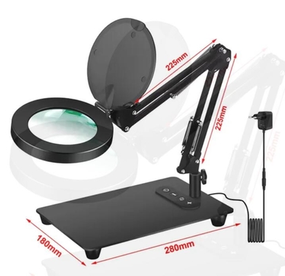 Magnificador de lámpara de escritorio LED con botón de control de base proveedor