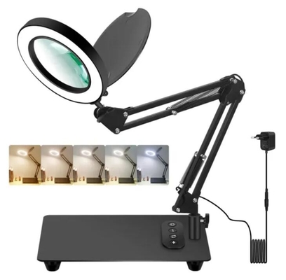 Magnificador de lámpara de escritorio LED con botón de control de base proveedor