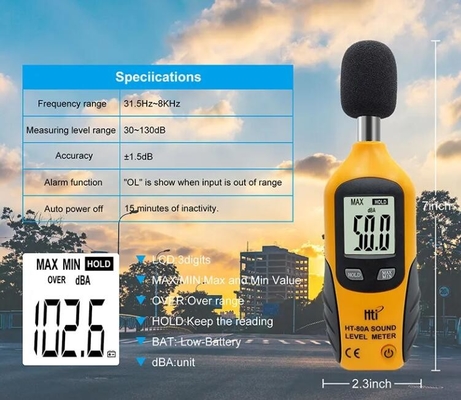 HTI HT-80A Mini medidor de nivel de sonido proveedor