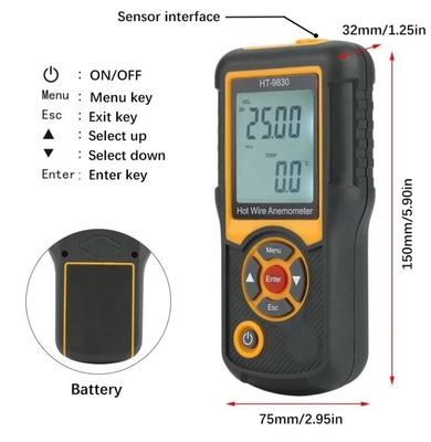 HTI HT-9830 Anemómetro de alambre caliente proveedor