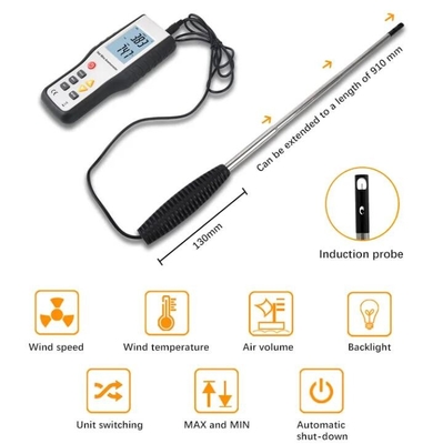 HTI HT-9829 Anemómetro sensible al calor proveedor