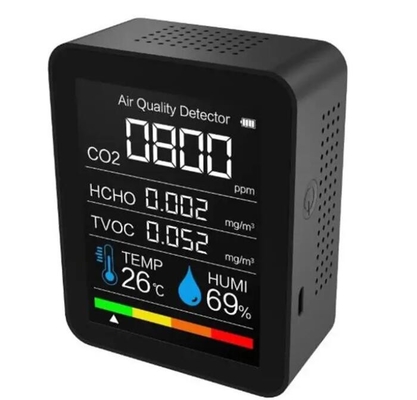 2CO3 CO2 Dióxido de carbono NDIR Detector portátil de calidad del aire, TVOC Detección formal de deshidratos proveedor