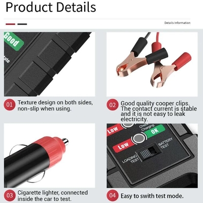 BM410 12V 24VTesteador de batería de automóviles Carga de carga de la batería de automóviles Testeador de herramientas de diagnóstico Alternador de prueba para diesel proveedor