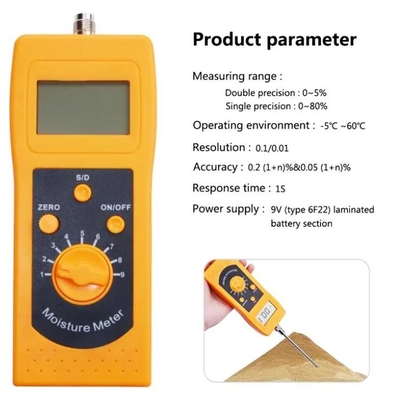 Tipo de sonda DM300C de medidor digital de humedad del suelo con pantalla LCD con tecnología de polvo de cal proveedor