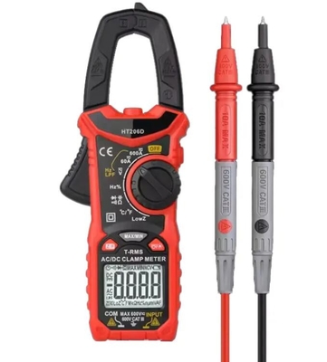HABOTEST/MAYILON HT206D Medidor digital de abrazaderas de corriente alterna y tensión, probador de resistencia a la corriente proveedor