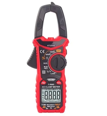Habotest / MAYILON HT-206B Medidores digitales de abrazadera de alcance automático, medidor de abrazadera de corriente de 600A proveedor
