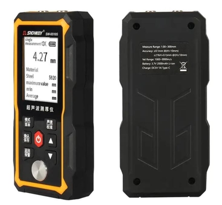 SW-6510S Medidor de espesor ultrasónico para metales, plásticos, vidrio y cerámica, rango de 1,0 a 300 mm proveedor