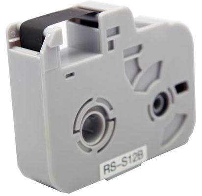 RS-S12B cinta de etiqueta negra para Biovin S680 S800 S900 RS-12B máquina de letras electrónicas, impresora de identificación por cable, marcador de alambre proveedor
