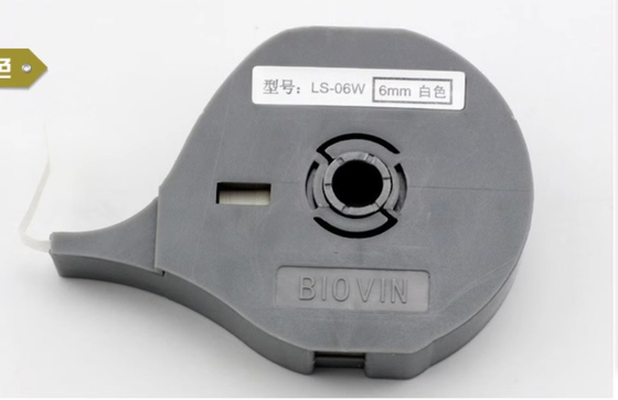 Aplicación de una cinta adhesiva de etiqueta de 6 mm para Biovin S600 S650 S680 S690 S700 Máquina de escritura electrónica, impresora de identificación por cable, marcador de alambre proveedor