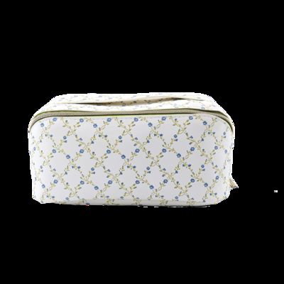 CR-068 Custom Logo Print Personalized Beautiful Ladies Hand Bags Beauty Big Black Cosmetic Bulk Case Leather Makeup Bag proveedor