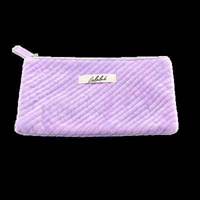 CR-175 High Quality Custom Print Logo Travel Portable Mini Plush Cosmetic Bag Wholesale Leather Style Zipper Closure Fashionable Cute proveedor