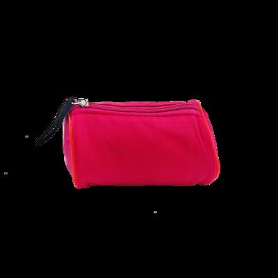 CR-104 Travel Leather Case Custom Small Cosmetic Bag with Zipper Closure Fashion Style Pink Makeup Bag proveedor