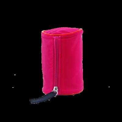 CR-104 Travel Leather Case Custom Small Cosmetic Bag with Zipper Closure Fashion Style Pink Makeup Bag proveedor