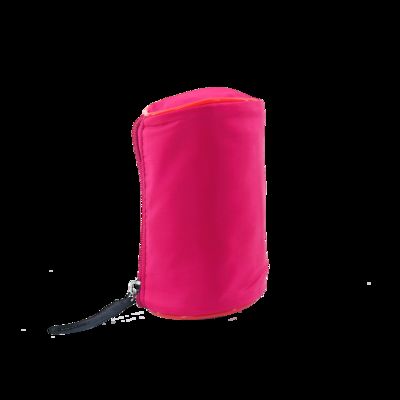CR-104 Travel Leather Case Custom Small Cosmetic Bag with Zipper Closure Fashion Style Pink Makeup Bag proveedor