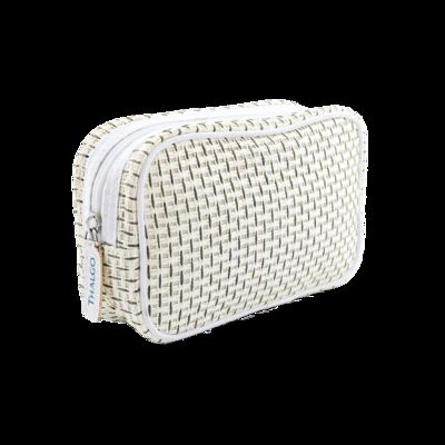 CR-015 Travel Leather Case Custom Small Cosmetic Bag with Zipper Closure Fashion Style Pink Makeup Bag proveedor