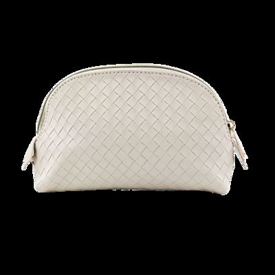 CR-009 Travel Leather Case Custom Small Cosmetic Bag with Zipper Closure Fashion Style Pink Makeup Bag proveedor