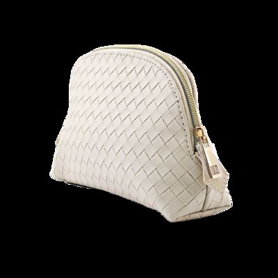 CR-009 Travel Leather Case Custom Small Cosmetic Bag with Zipper Closure Fashion Style Pink Makeup Bag proveedor