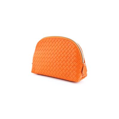 CR-006 Travel Leather Case Custom Small Cosmetic Bag with Zipper Closure Fashion Style Pink Makeup Bag proveedor
