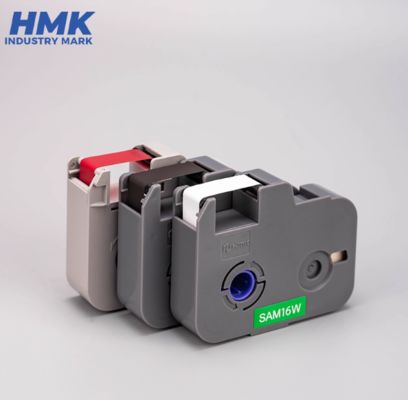 1x Cartucho de cinta de impresora SAM16W + 1X SAM16 + 1XSAM16R Cinta de código de barras para máquina de rotulación electrónica HMK K900 K900PC, impresora de tubos proveedor