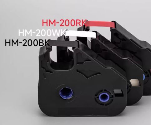 HM-200BK Black+1X HM-200RK Red+1x HM-200WK White Label Tape Cassette for LB C-210T/C C-210E C-510T C-580T TM-RC05BP With chip for tube printer proveedor