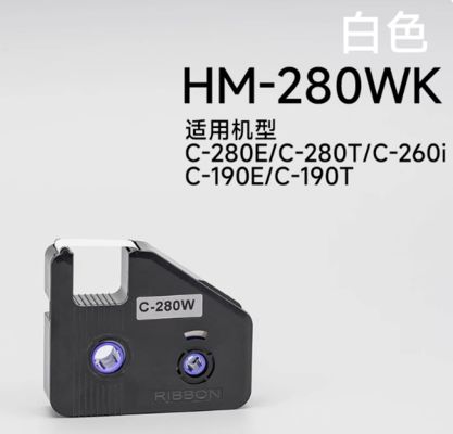 HM-280WK White Compatible Printer ribbon for C-280E C-280T C-260I C-190E C-190T Electronic Lettering Machine Tube printer proveedor