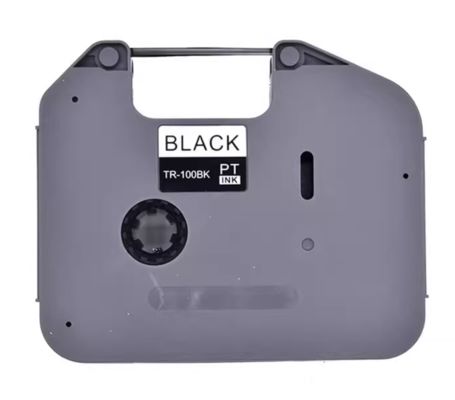 HMTR-100BK TR-100BK 12mmX100m Black printer ribbon cassette for Brother label printer proveedor