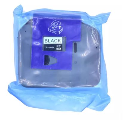HMTR-100BK TR-100BK 12mmX100m Black printer ribbon cassette for Brother label printer proveedor