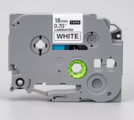 HMTZE-24 18mmX8M White label tape cassette For Brother label printer Black on White proveedor